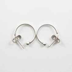 Βάση Σκουλαρικιού Γάτζος Ασημί