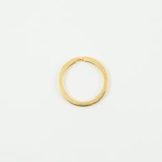 Key Ring Hoop Flat Gold 2.5cm
