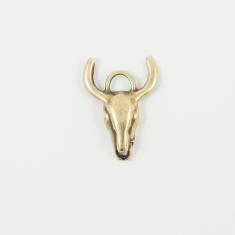 Metal Bull Bronze 3.6x2.7cm