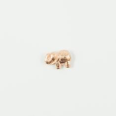 Μεταλλικός Ελέφαντας Ροζ Χρυσό 1.2x0.9cm