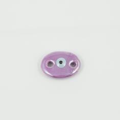 Ceramic Oval Eye Purple 2.6x1.8cm