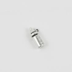 Metal Baby Bottle Silver 2x1cm