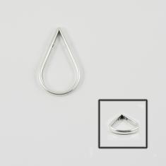 Hoop Tear Silver 3.5x2.1cm