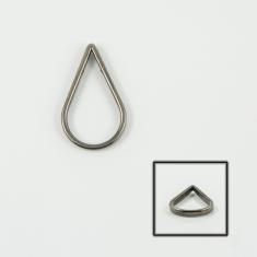 Hoop Tear Black Nickel 3.5x2.1cm