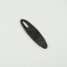 Forged Oval Item Black Nickel 5x1.4cm
