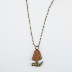 Necklace Chain Hammer Bronze Leather