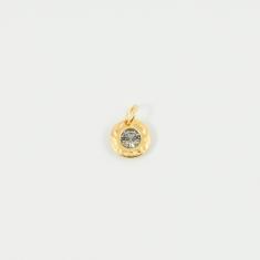 Gold Pendant Gray 13x9mm