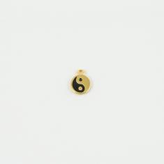Μεταλλικό Yin & Yang Χρυσό 1.1x0.9cm