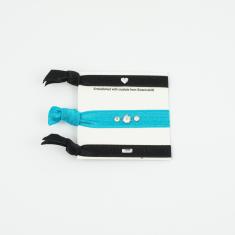 Set Bracelets Black-Turquoise Swarovski