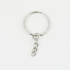 Key Ring Hoop with Chain 3cm