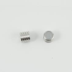 Ροδέλα Μαγνήτης Ασημί 8mm