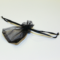 Πουγκί Οργαντίνας Μαύρο (9x7cm)