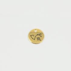 Μεταλλικό Ζώδιο Σκορπιός Χρυσό 1.5cm