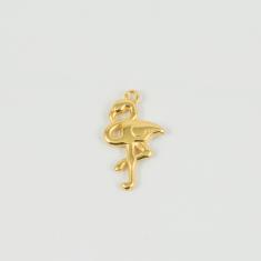 Μεταλλικό Φλαμίνγκο Χρυσό 3x1.8cm