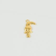 Μεταλλικό Τουκάν Χρυσό 2.3x1cm