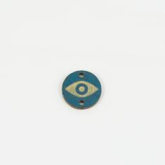 Wooden Eye Teal 1.8cm