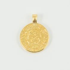 Phaistos Disc Gold 3.2x2.4cm