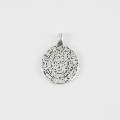 Phaistos Disc Silver 3.3x2.4cm