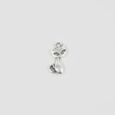 Metal Cat Silver 1.7x0.8cm