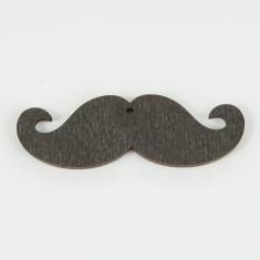Wooden Moustache Dark Brown 7x2.3cm