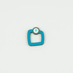 Wooden Eye Outline Blue 1.8x1.6cm