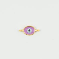 Eye Gold Enamel Lilac 1.7x0.8cm