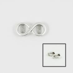 Metal Infinity Silver 2.8x1.3cm