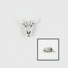 Metal Bull Silver 1.9x1.7cm