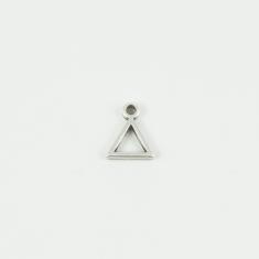 Τρίγωνο Περίγραμμα Ασημί 1.1x0.9cm