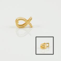 Μεταλλικό Ψάρι Χρυσό 1.2x0.7cm