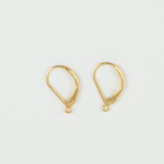Earring Bases Gold 1.8x1.2cm