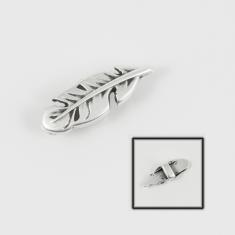 Μεταλλικό Φτερό Ασημί 2.2x0.8cm