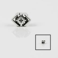 Metal Cross Silver 12x8mm