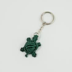 Key Ring Knitted Turtle Green