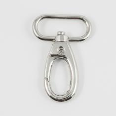 Κούμπωμα Γάτζος Ασημί 6x4cm