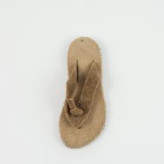 Leather Sandal Beige 7.2x2.8cm