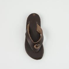 Leather Sandal Dark Brown 7.2x2.8cm