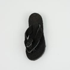 Leather Sandal Black Matte 7.2x2.8cm