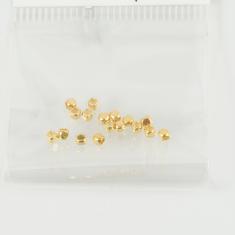 Metal Marbles Cubes Gold 2mm