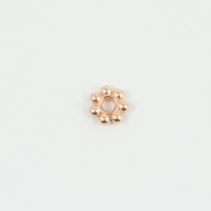 Metal Grommet Marbles Pink Gold 6mm