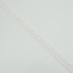 Κορδέλα Πλεκτή Λευκή 1.5cm