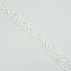 Knitted Ribbon White 2.5cm