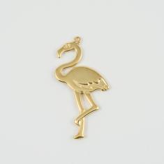 Metal Flamingo Gold 5x2.7cm