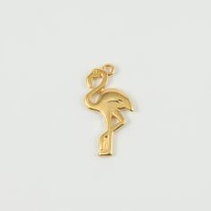Metal Flamingo Gold 2.5x1.3cm