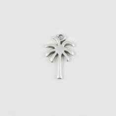 Metal Palm Tree Silver 1.9x1.2cm