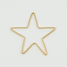 Αστέρι Περίγραμμα Χρυσό 4.4x4.4cm