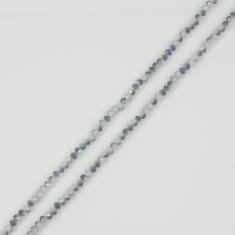 Πολυγωνικές Χάντρες Γκρι Ιριζέ 4mm