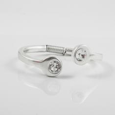 Bracelet Silver Crystals 6.4x5.4cm