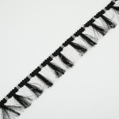 Braid Tassels White-Black 4cm