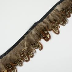 Braid Pheasant Feathers Brown-Beige 6cm